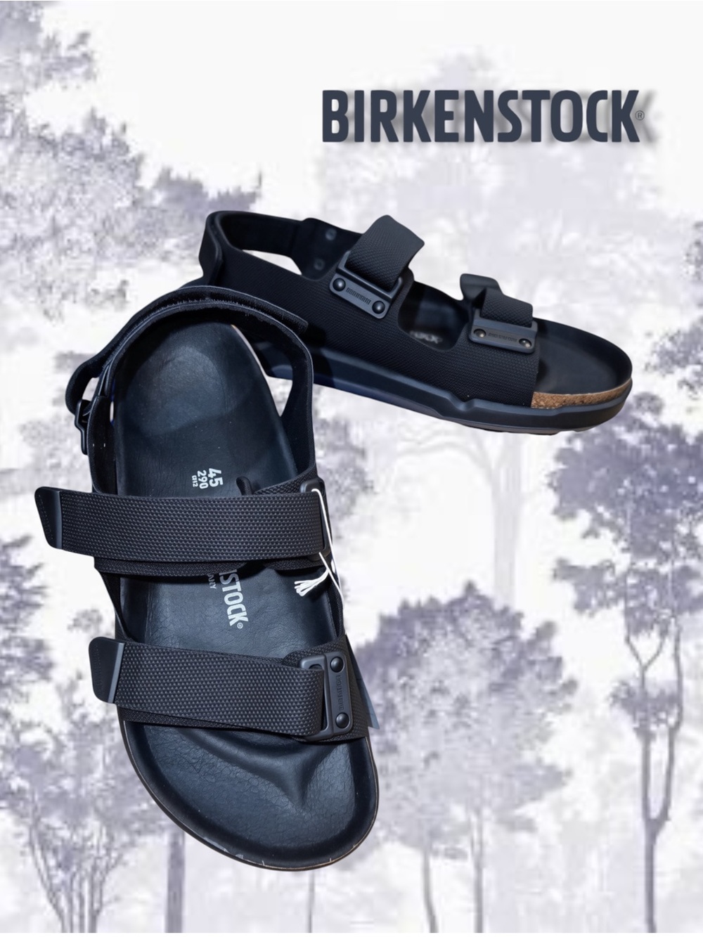 NWT Birkenstock Tatacoa Futura Black Men's Sandals Size 45 / US 12-12.5 NIB